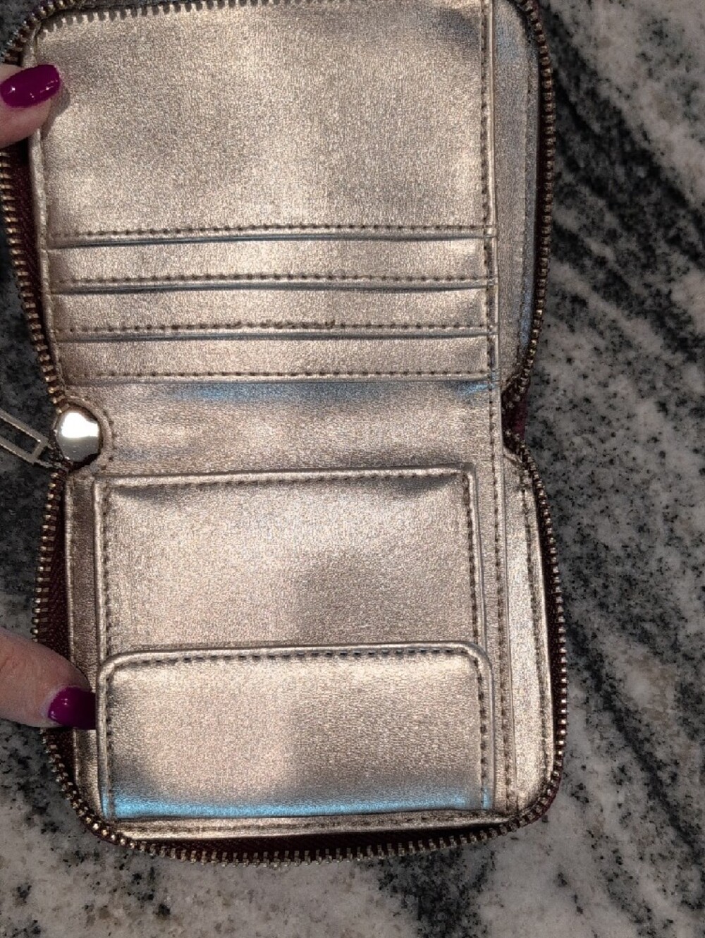 GUESS Quilted Small Wallet - Raspberry - Picture 2 of 8